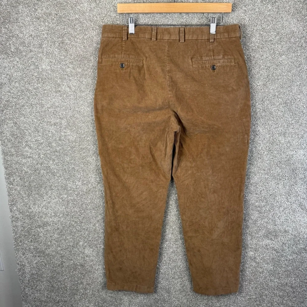 Brooks Brothers Clark Brown Corduroy Pants Mens 34x30 Straight Leg Chino Cotton